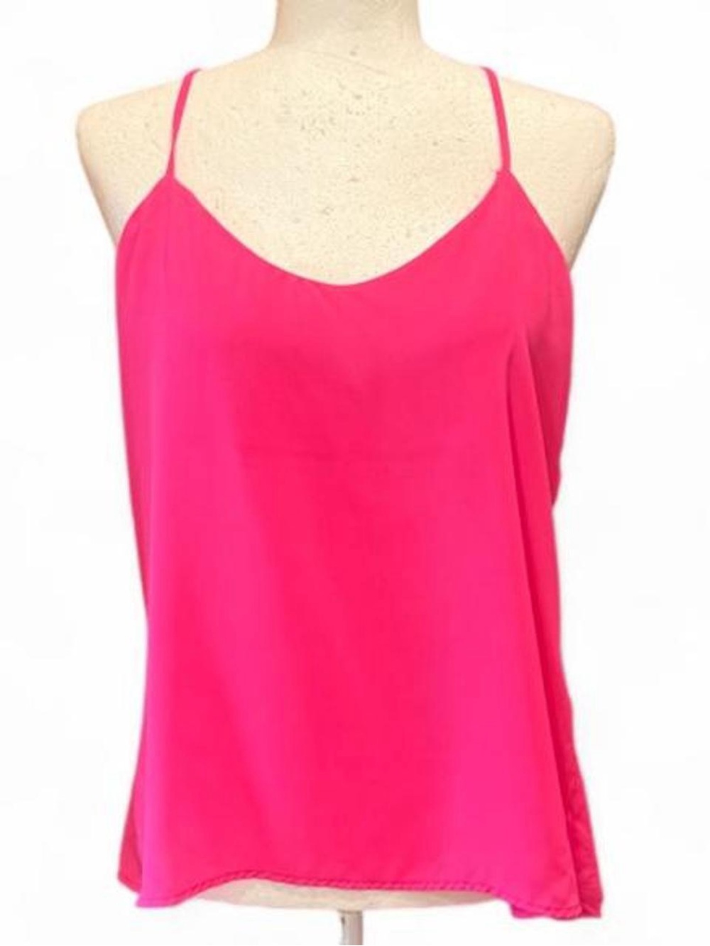 Fora Hot Pink V-Neck Spaghetti Strap Camisole Top Size M